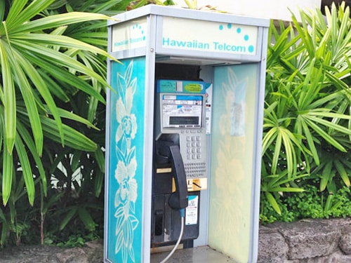 ハワイの公衆電話
