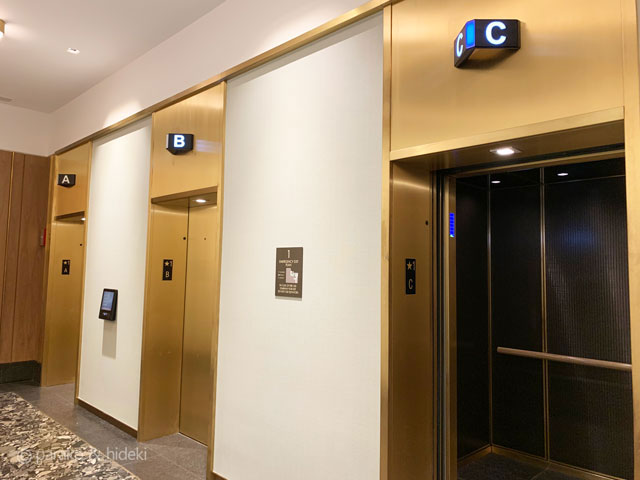 リッツカールトンワイキキのエレベーター